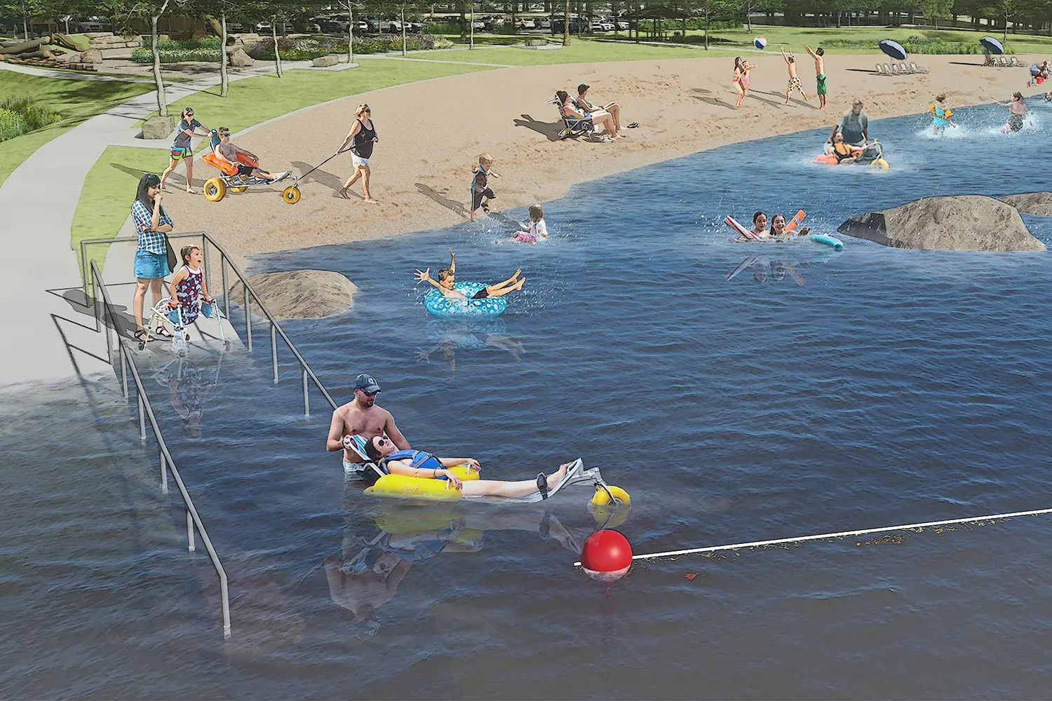 Easter Lake Beach Rendering