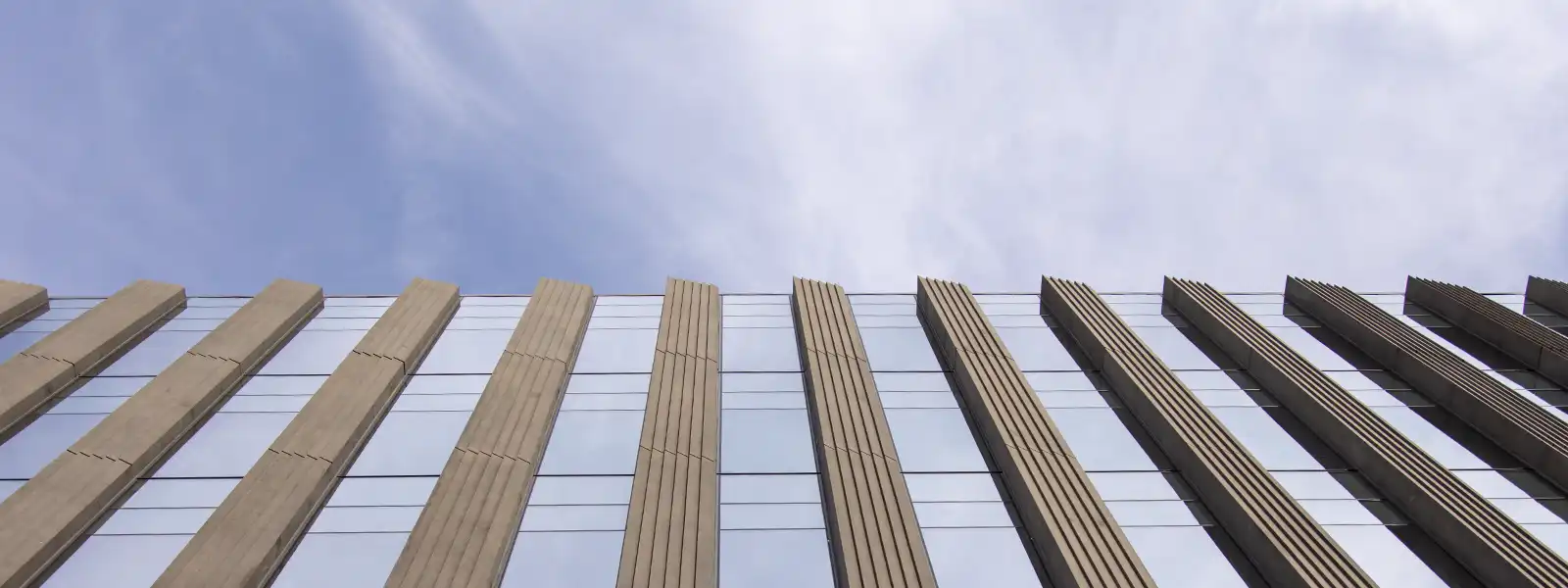 Exterior of a building looking up from ground level