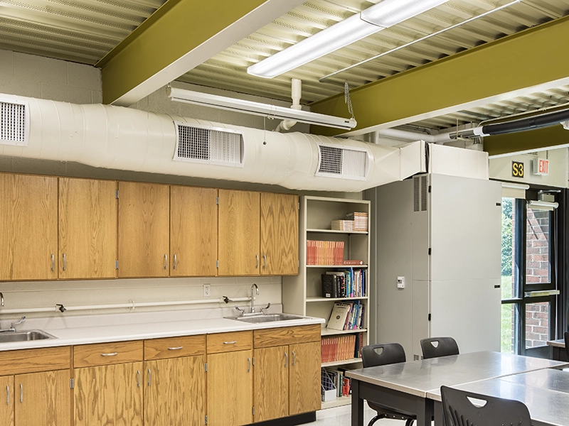 HVAC system in classroom