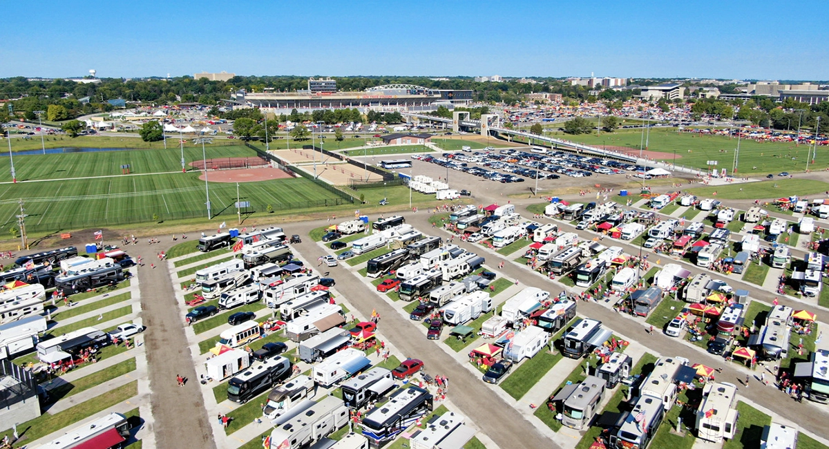 RV tailgating lot