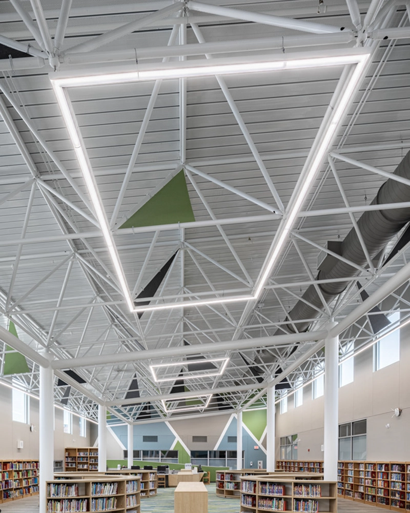 library with energy saving lighting