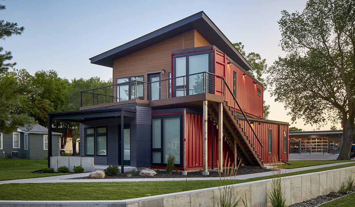 Container reuse, shipping container, multi-family residential