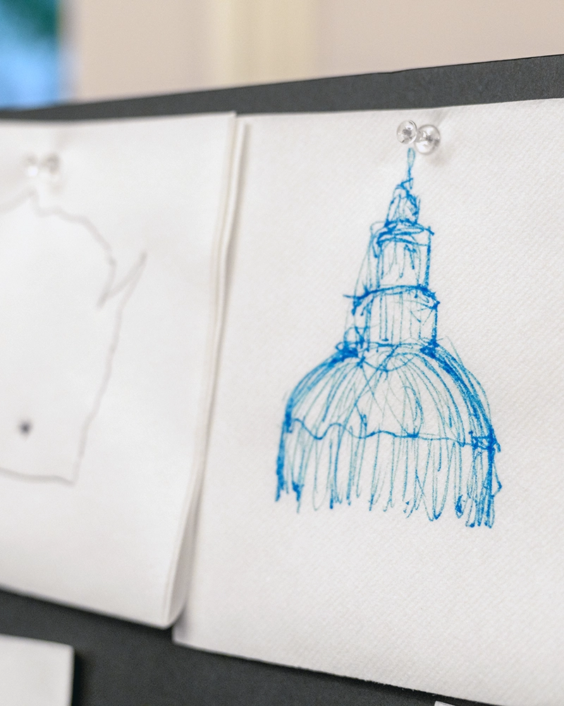 Napkin Sketch of Wisconsin State Capitol