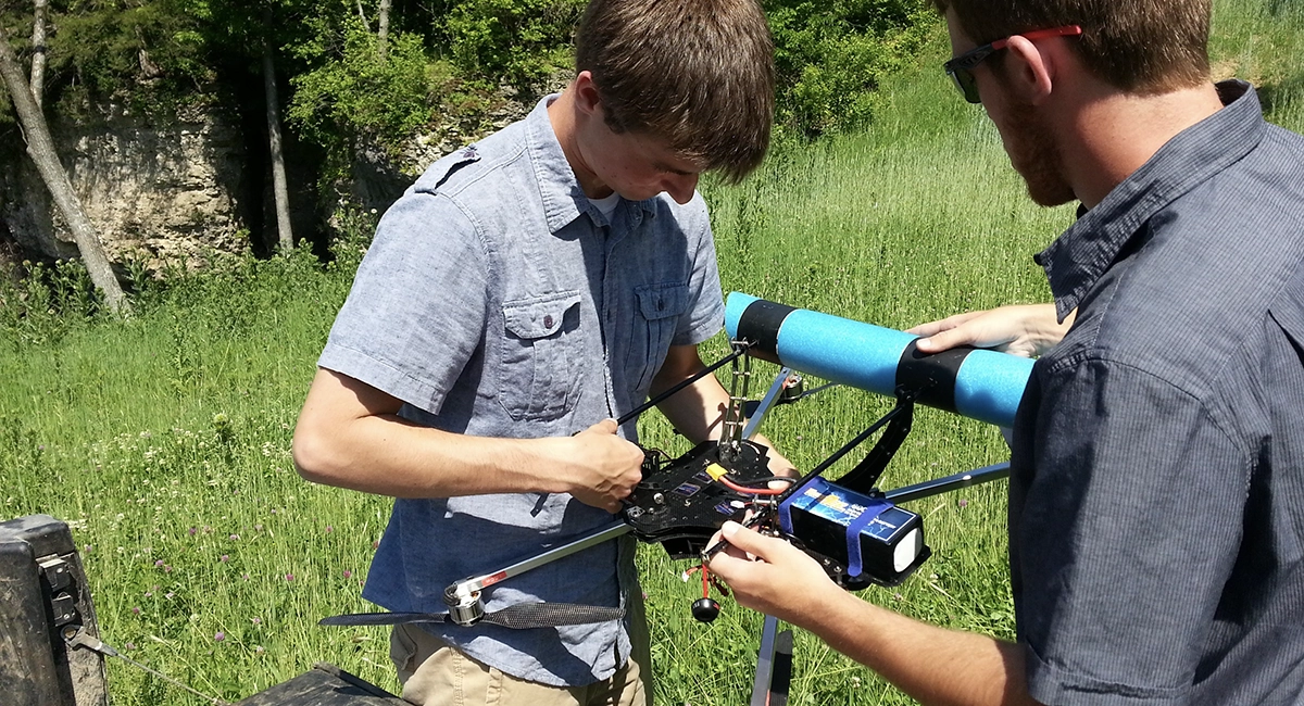 civil engineers preparing for drone photography