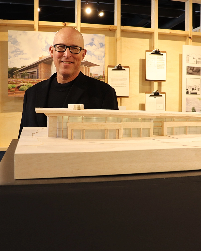 Vic Ritter with Architectural Model