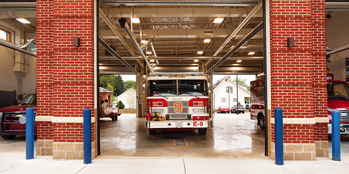 Fire station entrance