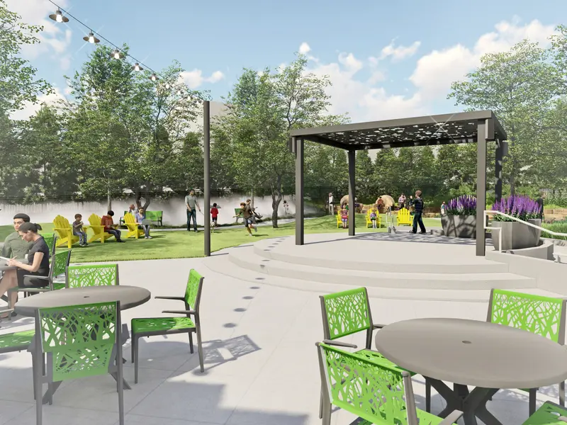 Porter County Library Food Truck Plaza Rendering
