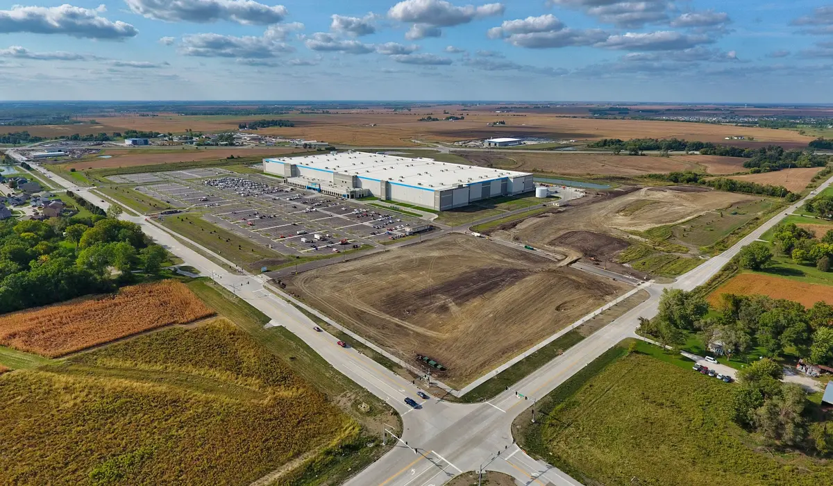 Site of a shipping hub in Bondurant, IA