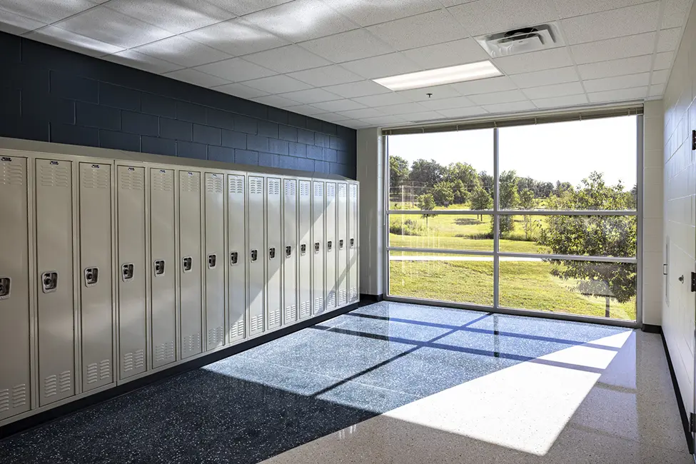 Lockers and hallway