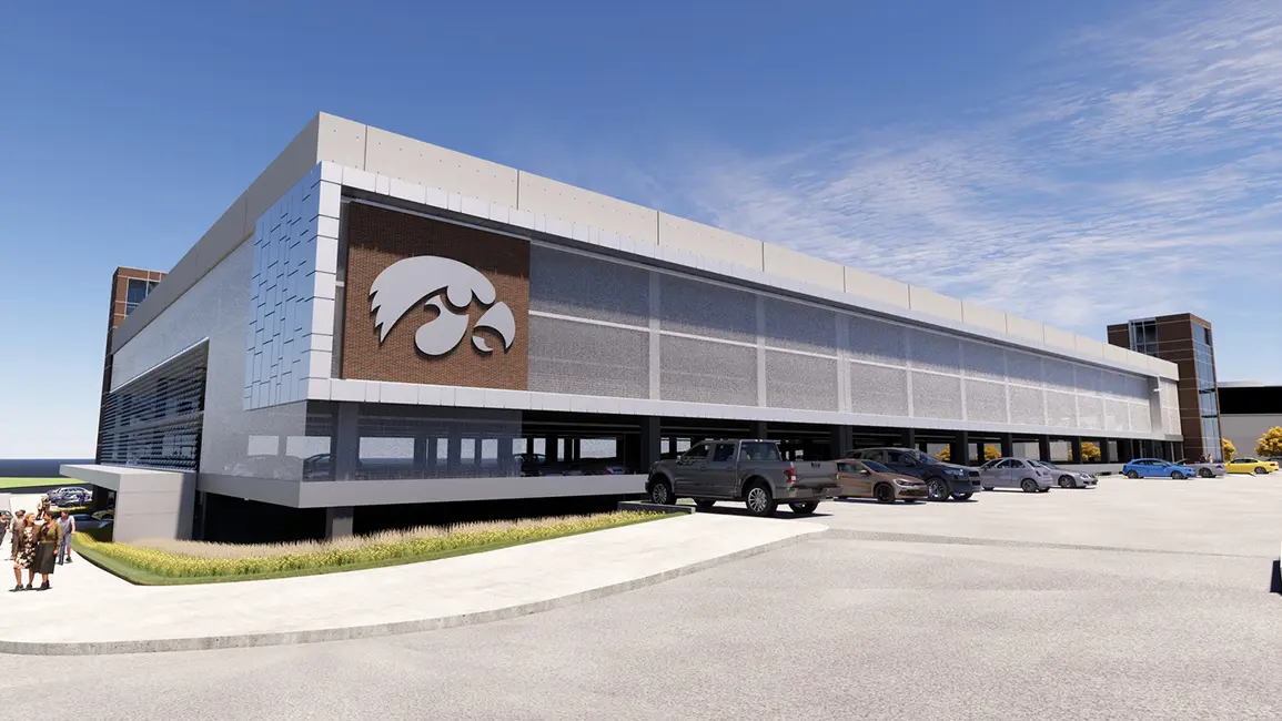 Rendering of University of Iowa Hawkeye Parking Ramp