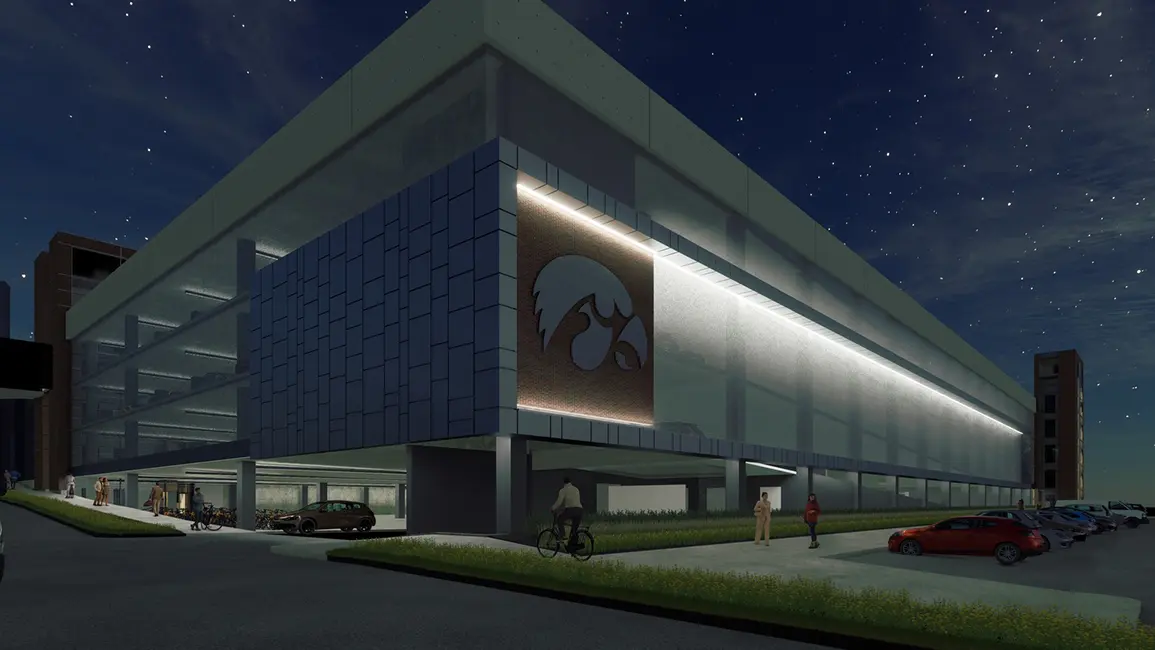 Rendering of University of Iowa Hawkeye Parking Ramp