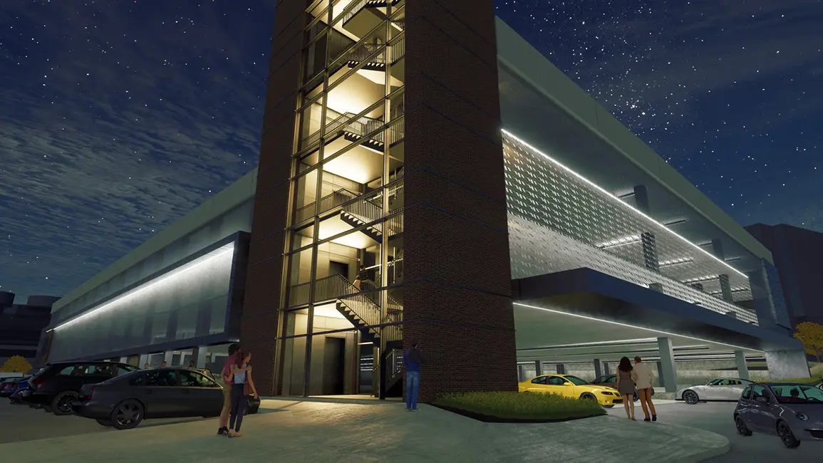 Rendering of University of Iowa Hawkeye Parking Ramp