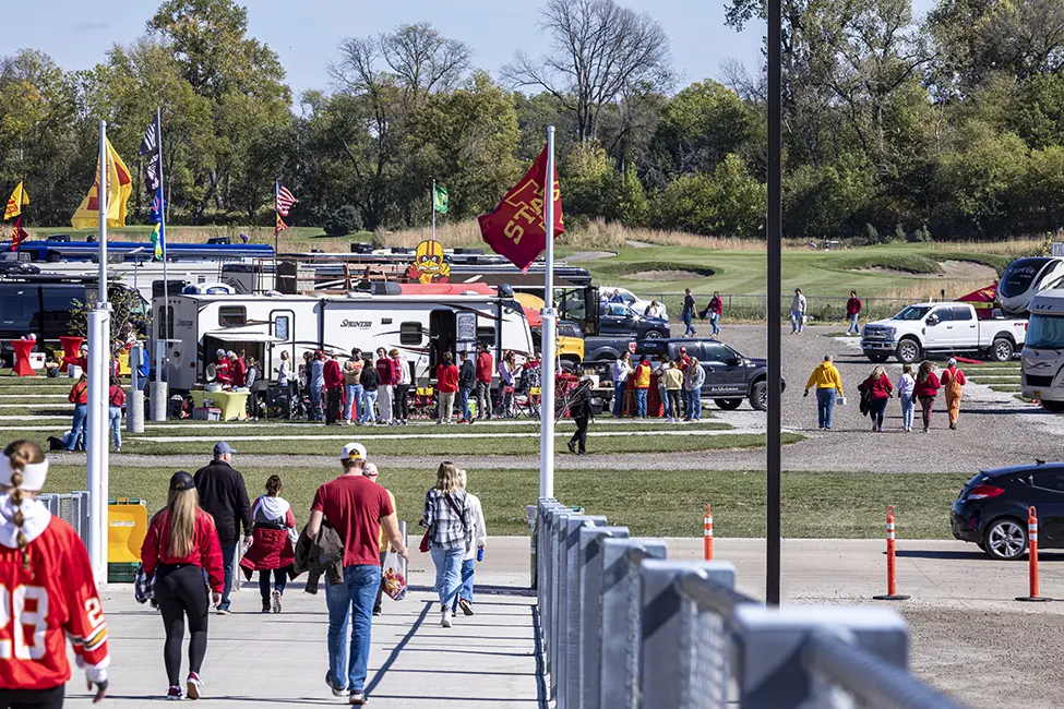 Tailgating, RV lot at Iowa State University