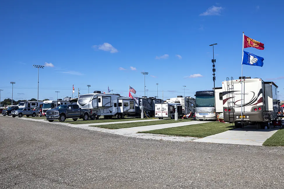 Tailgating, RV lot at Iowa State University