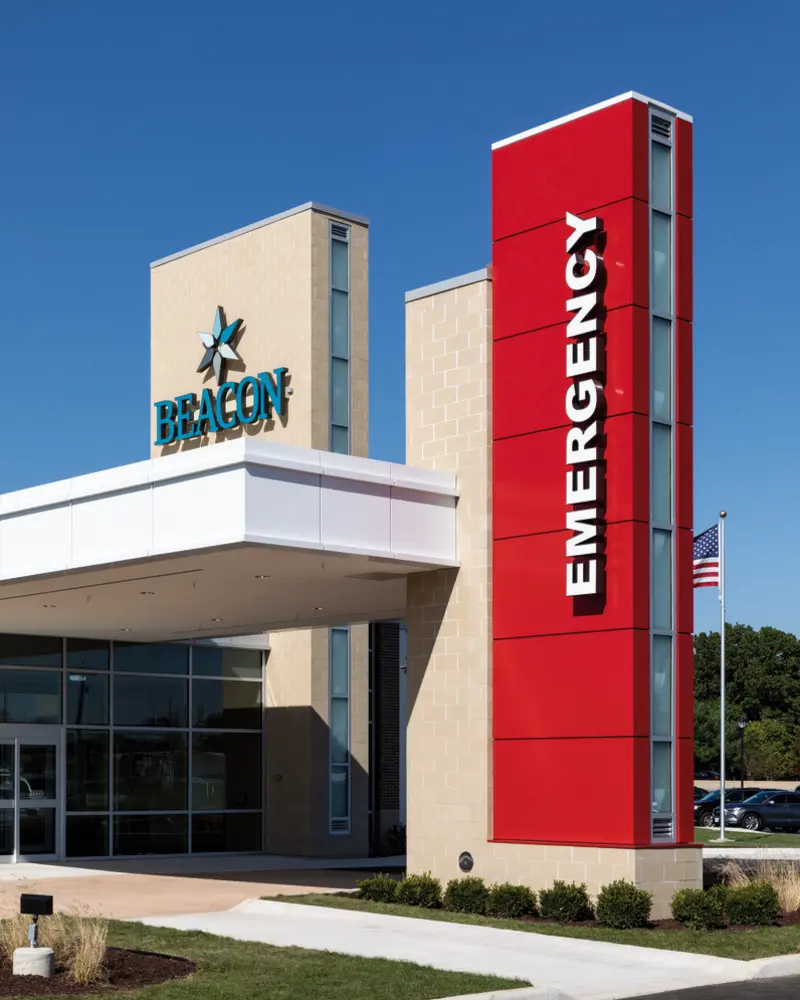 Beacon Granger Hospital Emergency Department Entrance