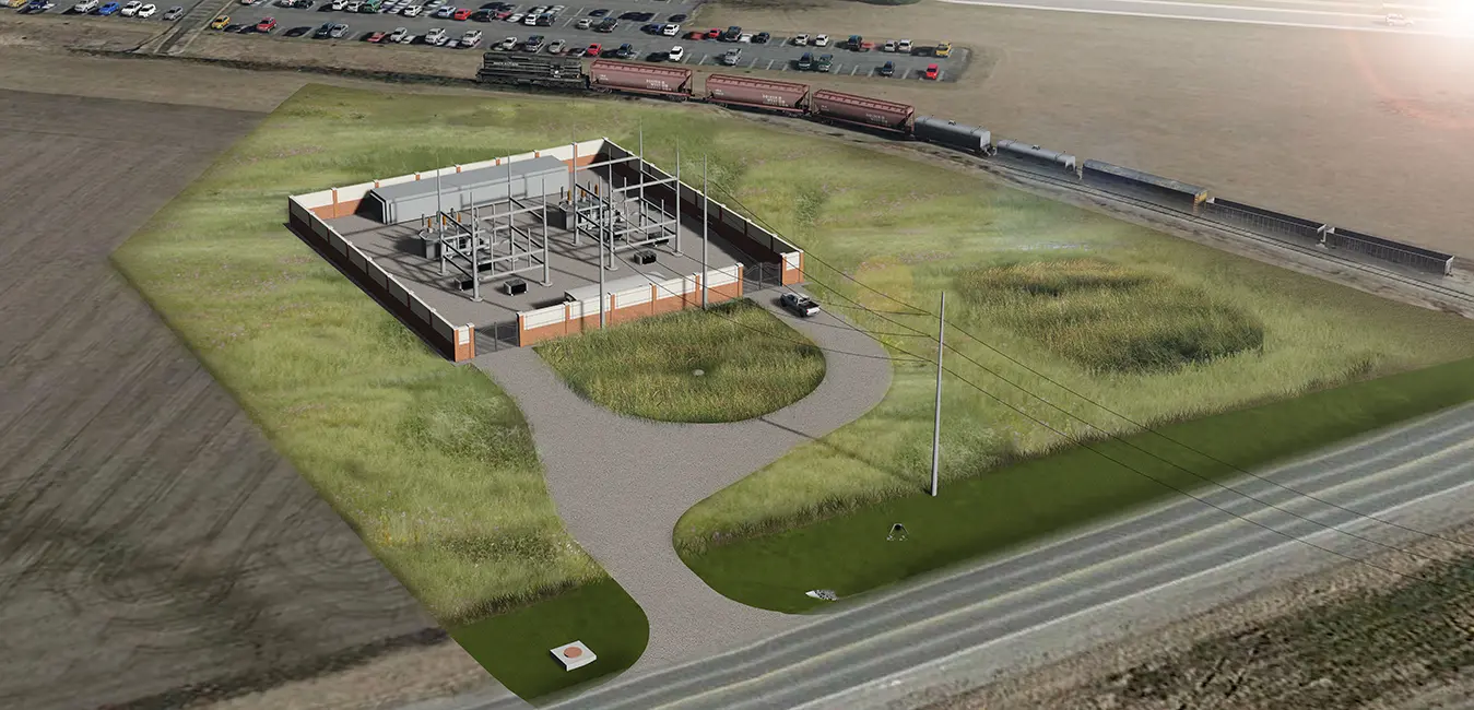 Birdseye View of Substation