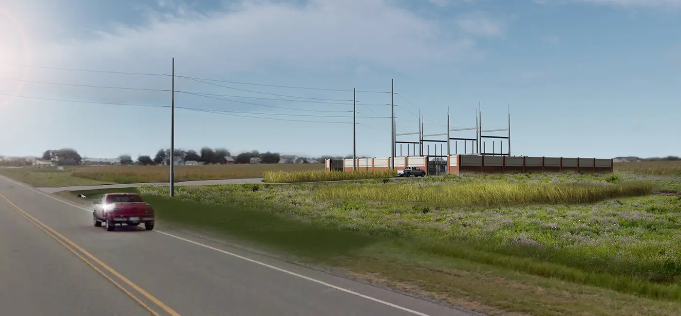 Substation from Dubuque Street Looking North